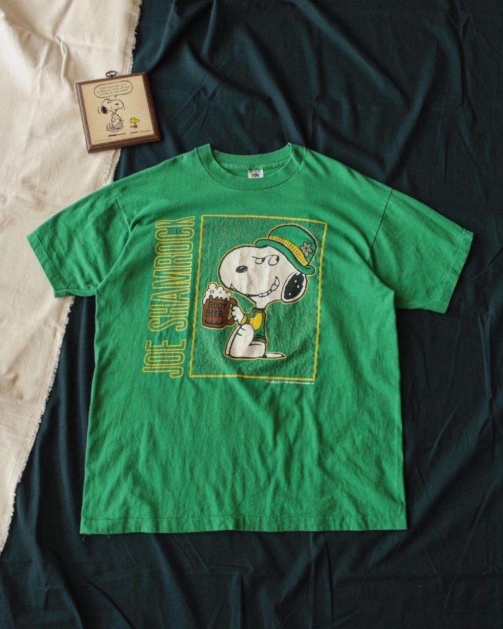 1990&#039;s Mint Fruit of the Loom IRISH Snoopy T-Shirt (loose 105size)