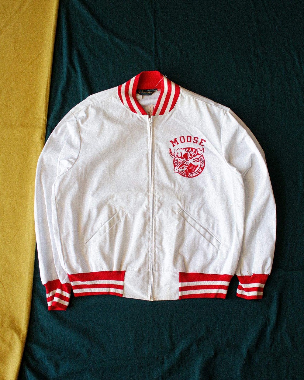 Rare Deadstock 1960&#039;s Champion Moose Chain-Stitch Jacket (loose 100-105size)