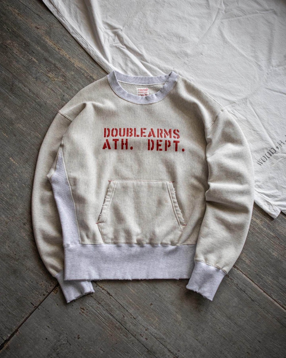 DOUBLEARMS &quot;HorizonKnit&quot; 2-Tone Sweatshirt (Size 01/02/03)