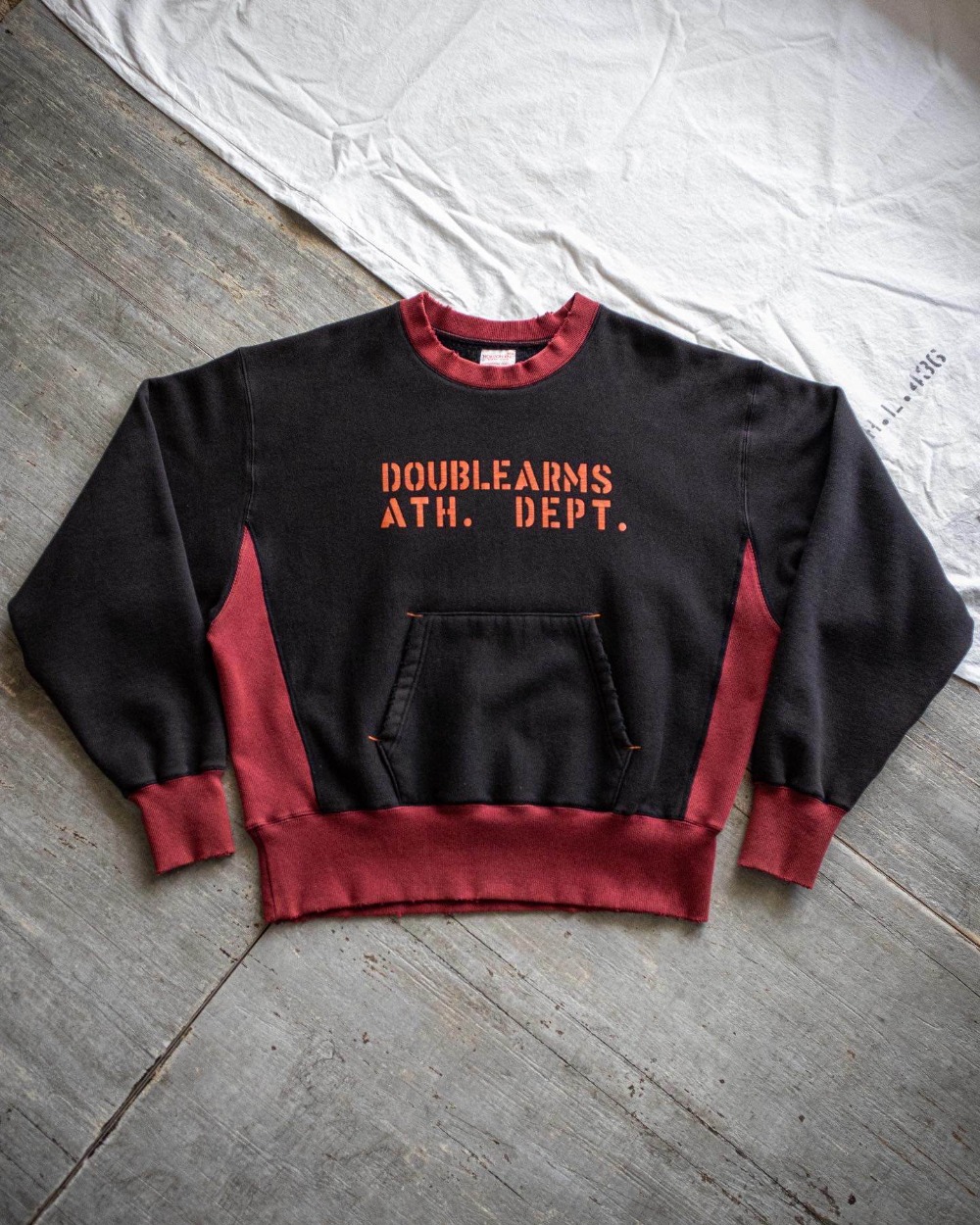 DOUBLEARMS &quot;HorizonKnit&quot; 2-Tone Sweatshirt (Size 01/02/03)