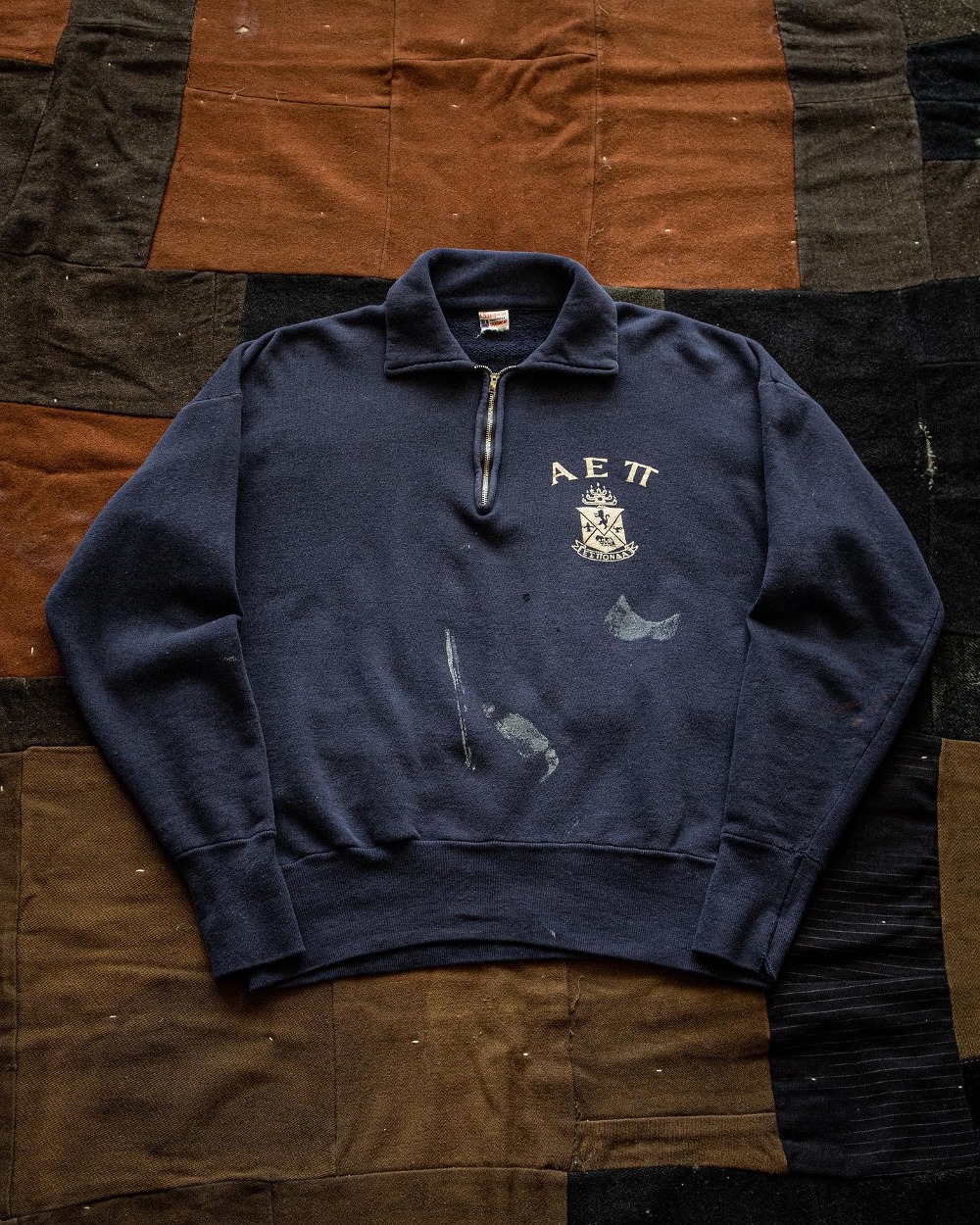 Rare 1950&#039;s Champion AET QuarterZip Sweatshirt (Running man label) (100-103size)