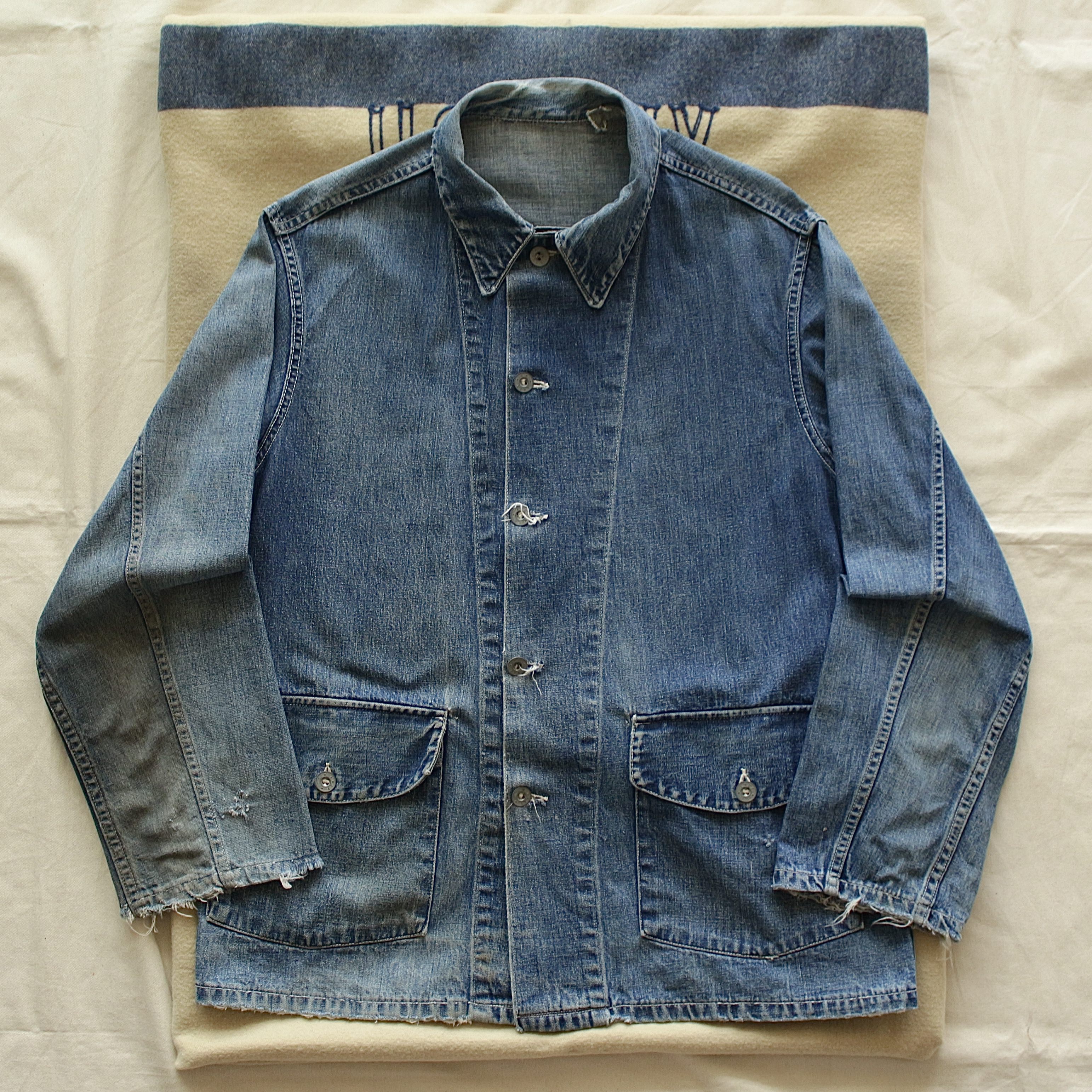 Extremly Rare 1940&#039;s USARMY Denim Coverall Jacket (100-105size)