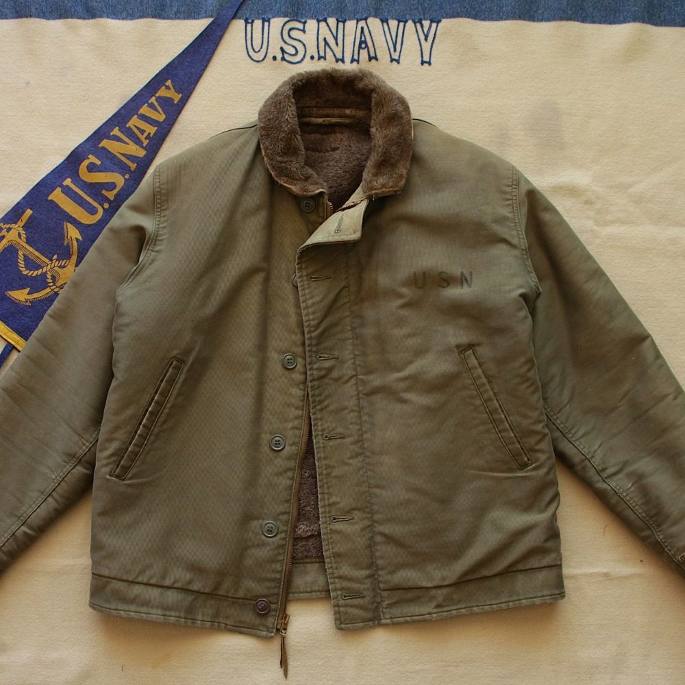 Rare 1940&#039;s WW2 USN N-1 Deck Jacket (105size)
