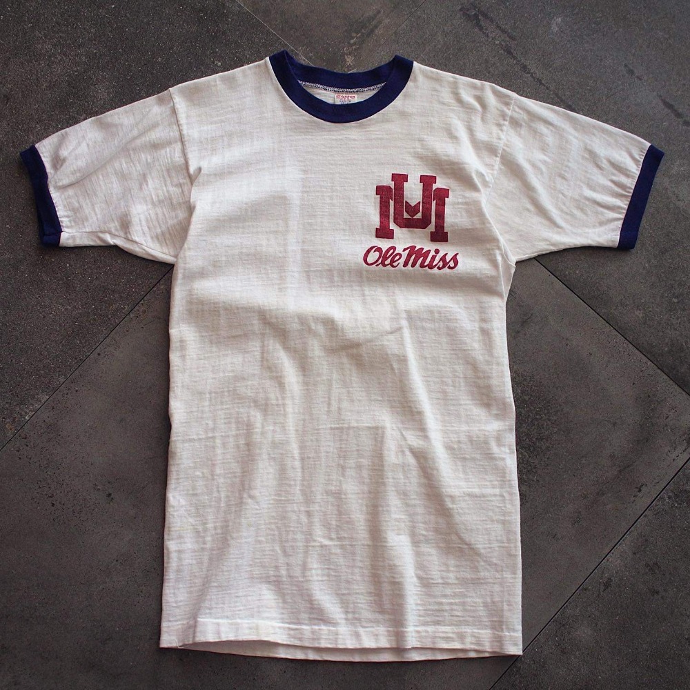 Rare 1960&#039;s Champion Miami Univ. Ringer T-Shirt (Womans 44,55size)