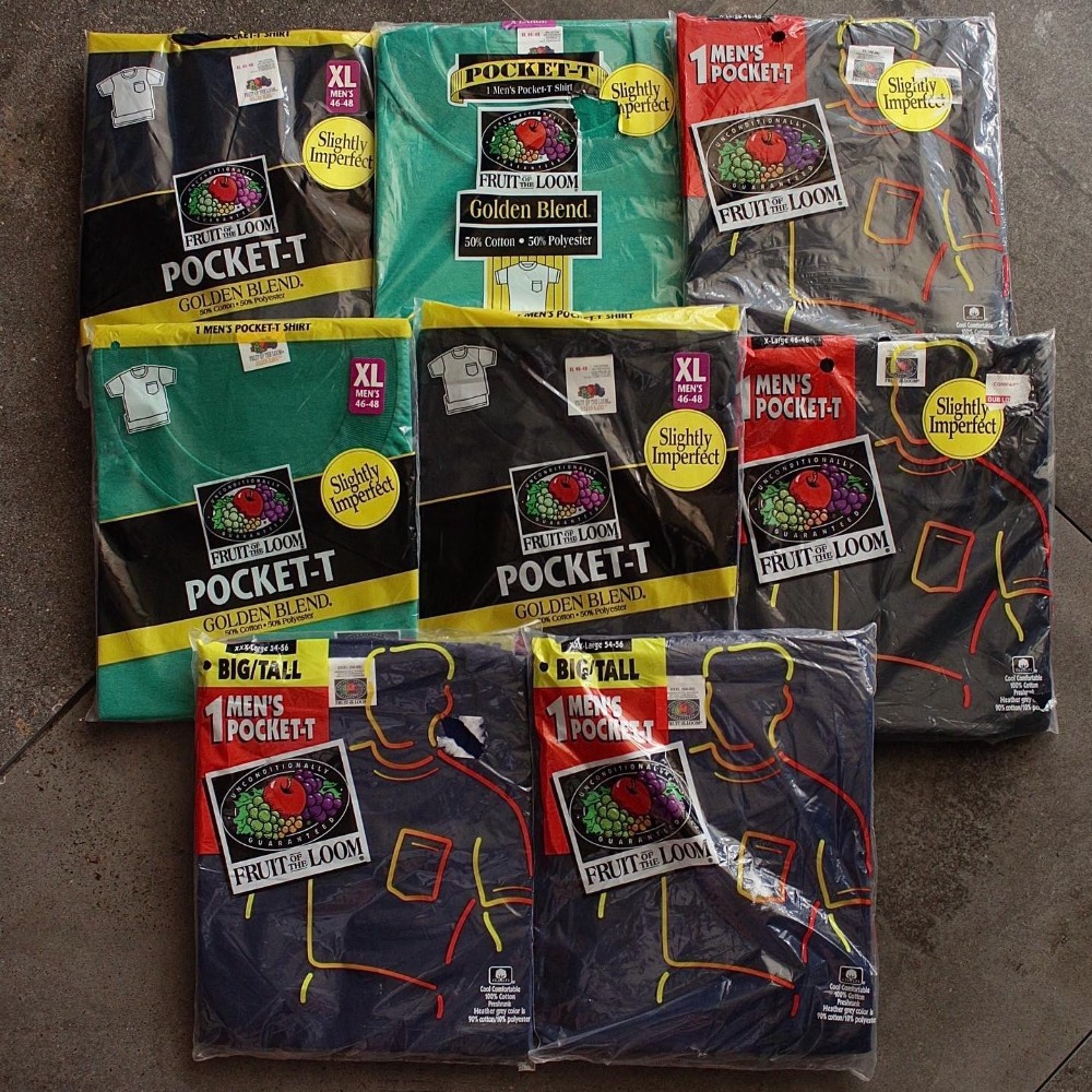 NOS 1990&#039;s Fruit of the loom Classic Pocket T-Shirt (100~110size)