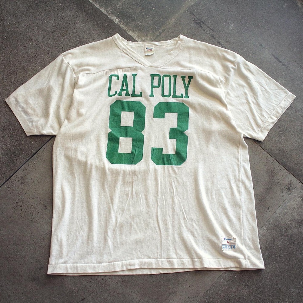 Rare 1980&#039;s Champion California Polytechnic Univ. Rugby T-Shirt (100-103size)
