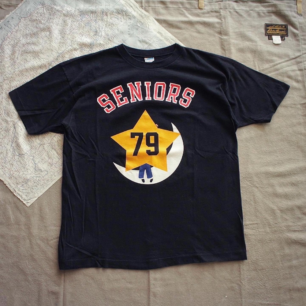 Rare NOS 1970&#039;s Champion SENIORS 79. Single-Stitch T-Shirt (95-100size)