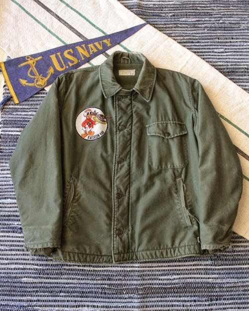 Rare 1960&#039;s USN Early A-2 Deck Jacket (105size)