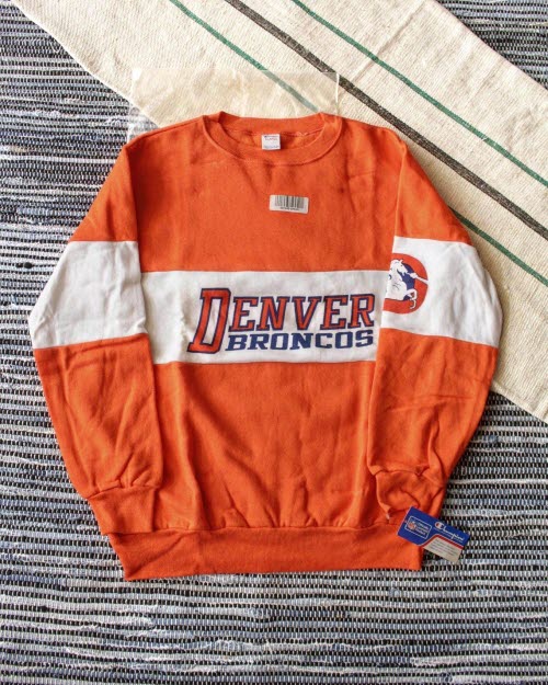 NOS 1980&#039;s Champion Denver Broncos Sweatshirt (loose 100size)