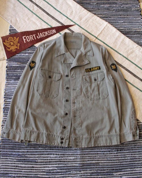 Rare 1940&#039;s WWII USARMY M-41 HBT Coverall Jacket (loose 100 / Fit 105size)