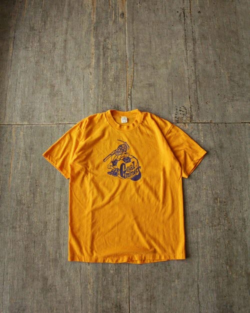 1970&#039;s SportsWear Goal Miner Soccer Team T-Shirt (loose 100size)