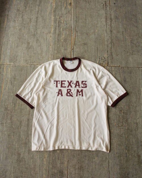 1970&#039;s Champion TEXAS A&amp;M Mesh Ringer T-Shirt (105-110size)