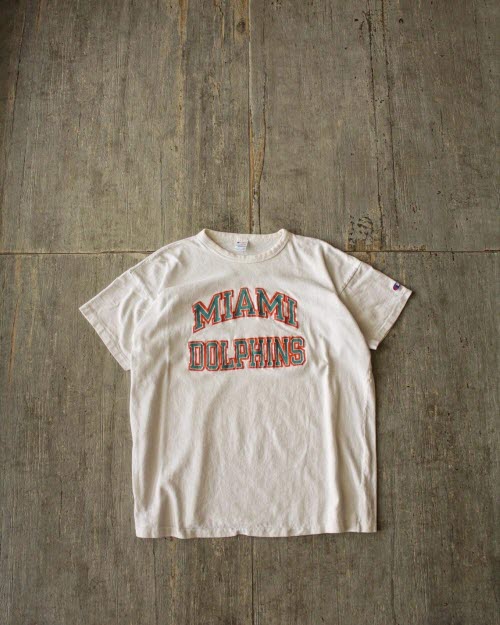 Rare 1980&#039;s Champion MIAMI DOLPHINS T-Shirt (loose 105size)
