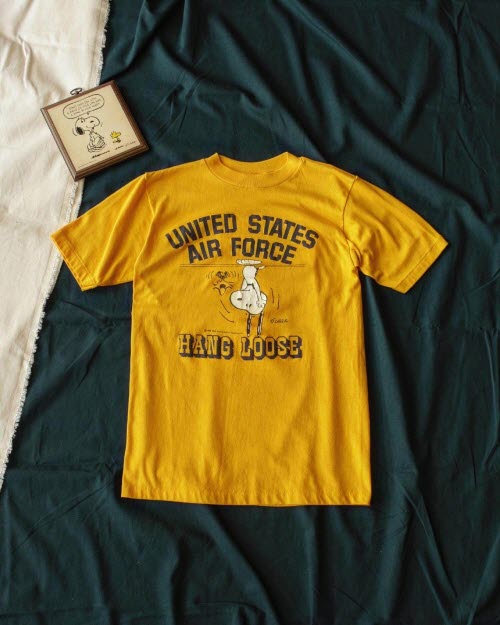 Rare 1970&#039;s Artex USAF Snoopy T-Shirt (Womens 44-55size)