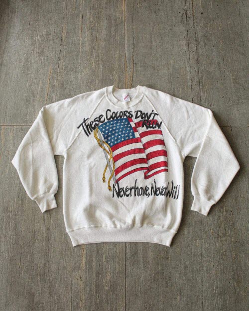 Early 1990&#039;s JERZEES USMC Hand Painted Raglan Sweatshirt (100-105size)