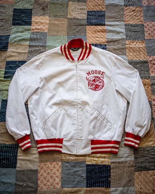 Rare Deadstock 1960&#039;s Champion Moose Chain-Stitch Jacket (loose 100-105size)
