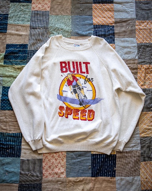 Late 1980&#039;s Hanes BUILT SPEED Raglan Sweatshirt (100-105size)