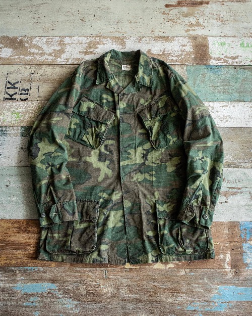 1960&#039;s USARMY Jungle ERDL (Low-land) Tropical Jacket (loose 100-105size)
