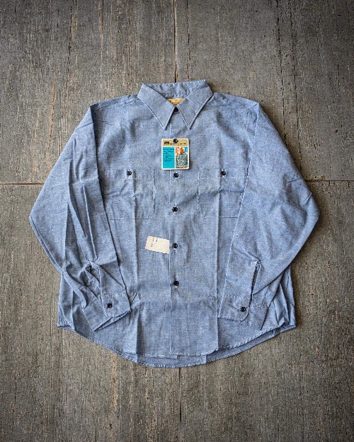 DeadStock 1970&#039;s SEARS Chambray Shirt (105-110size)