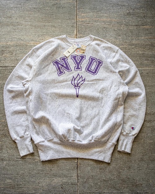 Deadstock Late 1990&#039;s Champion NYU Reverse Weave (loose 105-110size)