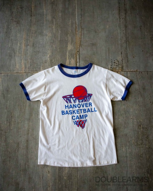 1980’s Champion HANOVER Basketball Ringer T-Shirt (Mens ~95size/Womens Free)