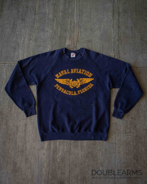 Late 1980&#039;s JERZEES NAVAL Raglan Sweatshirt (100size)